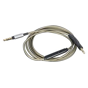 OKCSC Vervangende audiokabel ATH-M50x, verzilverde kabel, geschikt als hoofdtelefoonkabel vervanging voor over-ear…
