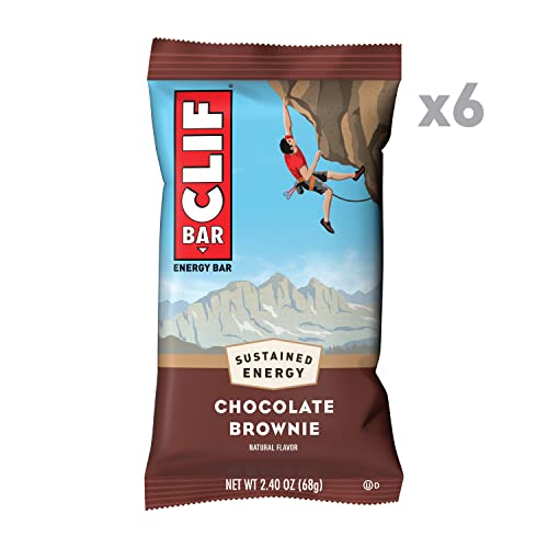 Clif Bars - Energy Bars - Chocolate Brownie - Made With Organic Oats - Plant Based Food - Vegetarian - Kosher (2.4 Ounce Protein Bars, 6 Count) (Packaging May Vary) #TOP1