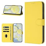 YIRRANZD Cover per Samsung Galaxy A55 5G, Custodia a Libro in PU Pelle [Slot Carte] Premium Flip Caso Portafoglio, Antiurto Wallet Case Cover per Samsung A55 5G (Giallo limone)