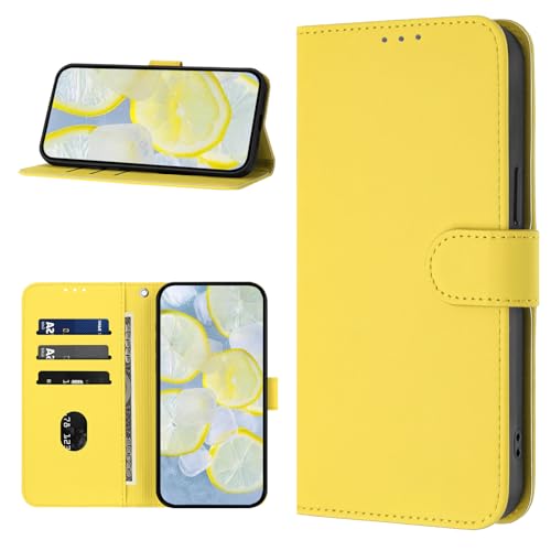 YIRRANZD Cover per iPhone SE 2020 / SE 2022/8 / 7, Custodia a Libro in PU Pelle [Slot Carte] Flip Caso Portafoglio, Antiurto Wallet Case Cover per iPhone SE 2020 / SE 2022/8 / 7 (Giallo limone)