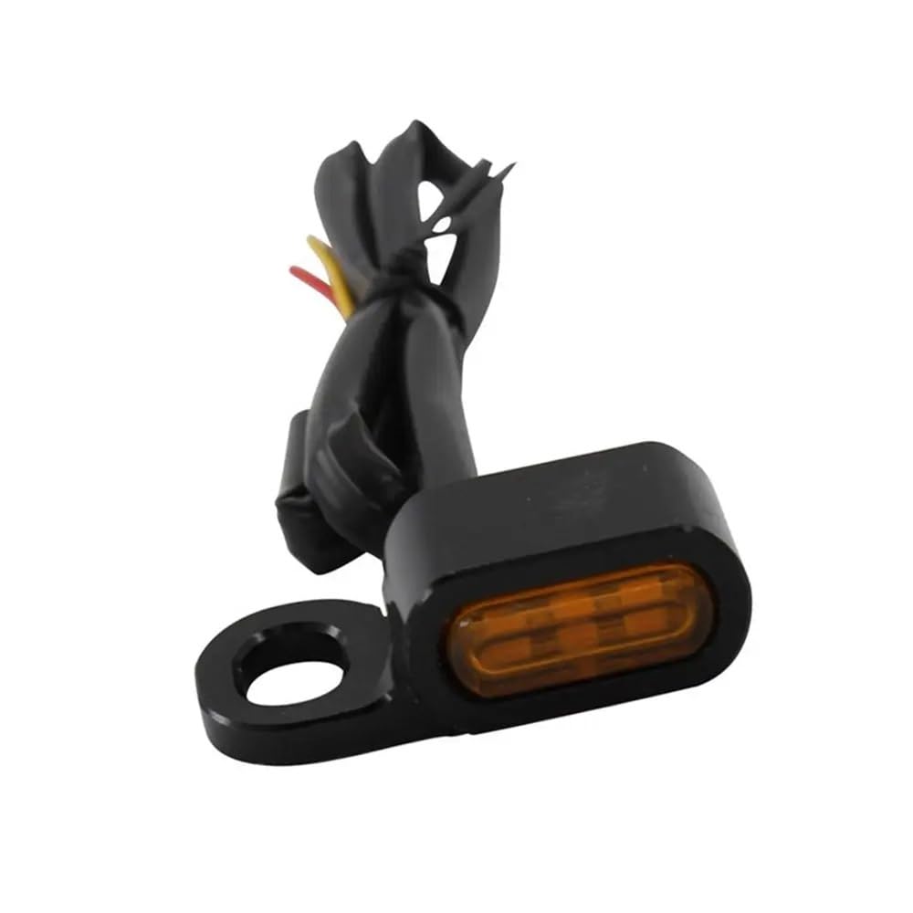 Faro Posteriore Stop Running 2 pezzi alloggiamento nero lente ambra moto LED indicatore di direzione anteriore posteriore lampada spia