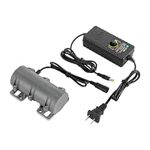 Vibration Motor, DC 24V Electric Vibrating Motor, 3200RPM Sieve Vibration Motor with Power Adapter, Rotary Speed Vibrating Motor for Massage Beds, Car Warning Systems, Vibrating Screens