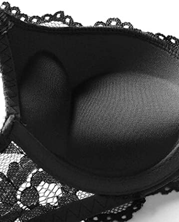 Image of Women's Padded Bra Penty Set | Net Fabric Padded Underwire Undergarments Set Lingerie | Solid Lingerie, Baby Doll Bikini Set for Women & Girls