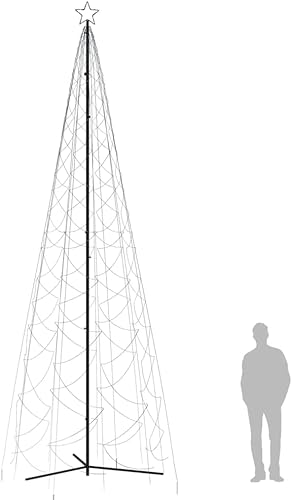 Miniatura 8 de Árbol de cono de Navidad, blanco frío, 1400 LED, 5 x 16 pies