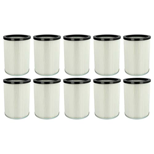 vhbw 10x Filtro plisado compatible con Kärcher NT 70/3 Tc *EU, NT 90/2 Me Classic *AR, NT 90/2 Me Classic *BR 127 V aspiradora - blanco