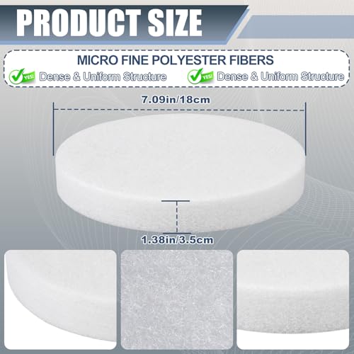 Image of Fine Filter Water Polishing Pads Compatible with Fluval FX4 FX5 FX6, Aquarium Filter Media Replacement, High Density, Snug Fit No Bypass, 6 Pack