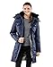 Produktbild Vincenzo Boretti Damen Winter-Jacke dick warm gefüttert Parka kuschelig sportlich elegant Winter-Mantel Knie-lang für Outdoor Business Steh-Kragen Kapuze Kunstfell herausnehmbar dunkelblau S