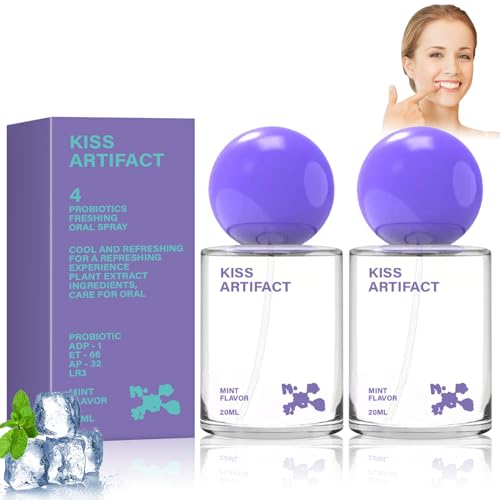 2 Piezas Spray Bucal Probiótico Refrescante, Ambientador de Mal Aliento, Cuidado Bucal Natural Hidratante, Refresca la Boca, Aliento Fresco, sin Alcohol, Efecto Prolongado, Portátil Fácil, 20 ML