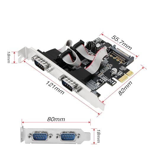 Xrikui Dual Port Pci Express Rs-232 Db9 Serial Port Card For Windows Xp thumb #6
