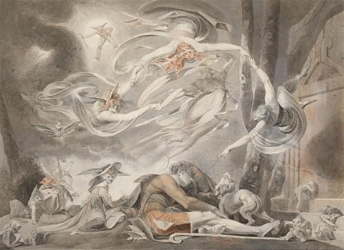 Toile d'art abstrait haut de gamme Le Rêve des Bergers Henry Fuseli grand format 60x90cm