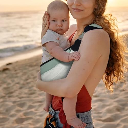 Multifunctional Newborn Carrier and Front Carrier, Comfortable and Safe Breathable Design, 3D Mesh Material for Better Comfort, Black in Grey