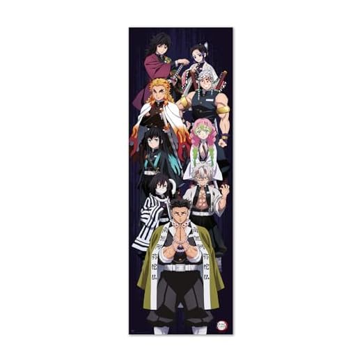 Grupo Erik Póster puerta Demon Slayer - Poster Demon Slayer : Lamina decorativa (158x53cm) a todo color | Posters para pared ideal decoración habitación