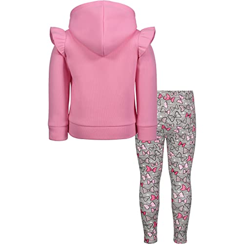 Disney Fancy Nancy Little Girls Pullover Fleece Hoodie And Leggings Outfit Set Pink 7-8 #TOP3