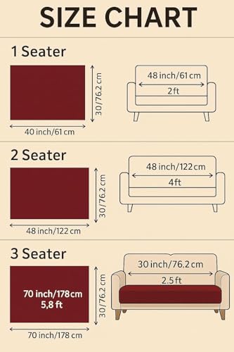 Image of Roseate Quilted Velvet Sofa Cover (2 Seater / 48 inchx27 inch) Sofa Protector for Living Room /Bedroom interiors (Beige Harley) with Tassels