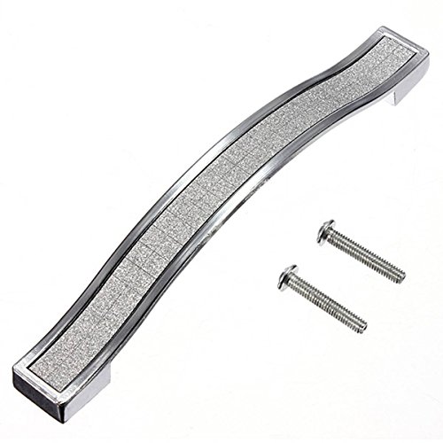 Yahead 10Pcs Door Knobs Pull Europe Style Grind Arenaceous Rhinestone Crystal Furniture Cabinet Cupboard Wardrobe Door Drawer Pull Handle Kitchen Knobs (160Mm, Sliver 2) #TOP2