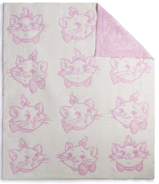 Image of Jay Franco Kids Feather Knit Blanket - 50 inch x 60 inch Inch Soft & Cozy Plush Throw for Bedroom & Couch Decor, Official Licensed Product, White - Aristocats