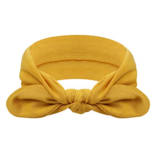 Dreshow 4 Pack Headbands For Women Bow Knotted Hair Band Facial Cloth Rabbit Ears Running Sport Elastic Hair Wrap #TOP1