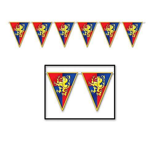 Beistle Party Supplies, Medieval Pennant Banner, Red/Blue/Yellow - //coolthings.us