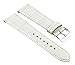 Ersatzband Manufaktur Uhrenarmband Kalbsleder Kroko-Prägung Weiß 25718S, Stegbreite:22mm