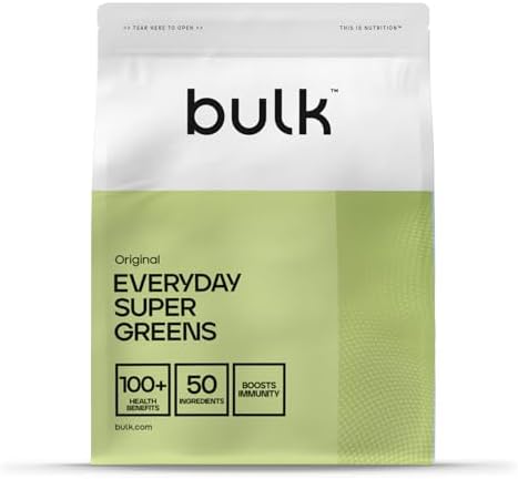 Bulk Everyday Super Greens Polvere | Originale | 30 Porzioni | Con 50 Vitamine, Minerali & Superfood | Ricco di Vitamina C, D & B12 | Supporta Immunità & Benessere