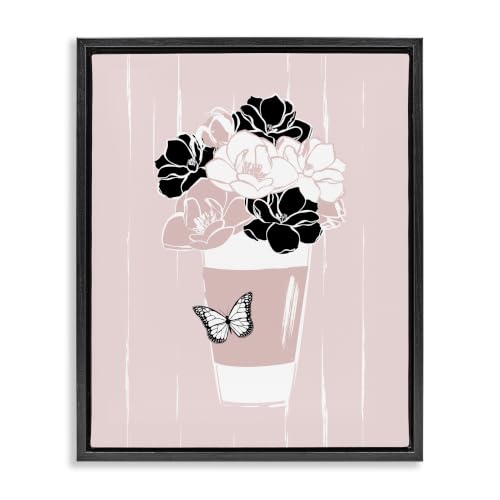 Coffee Cup Floral Arrangement, 24 x 30 Inch Canvas in Floater Frame