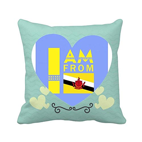 Oreiller offbb Je suis de Brunei avec coussin amour coeur pour lit et chambre