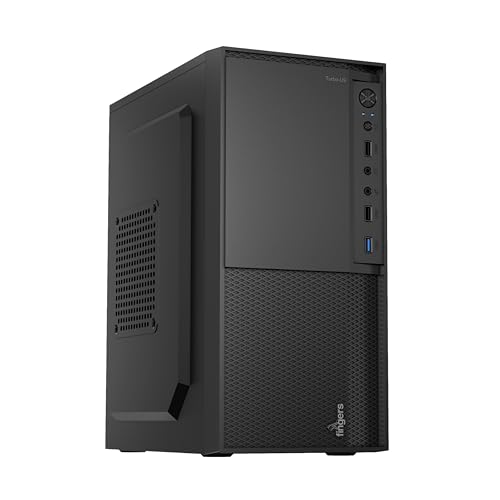 Image of FINGERS Turbo-U9 Micro-ATX PC Cabinet (Compact Case with 250W SMPS, USB 3.0, Cooling Fan & Tool-Free Design), Rich Black