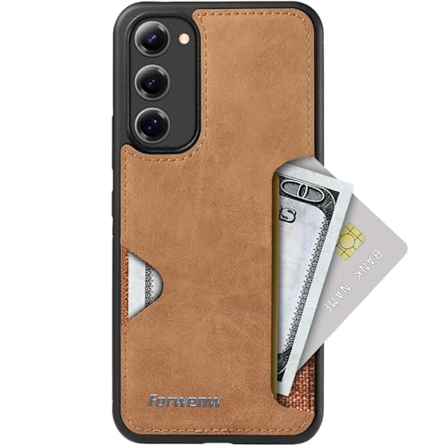 Étui Samsung Galaxy A14 5G avec porte-carte, protection fine en cuir silicone noir