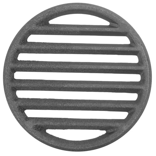 KONTONTY Cast Iron Bbq Fire Grate 6.3 Inch Round Charcoal Plate for Outdoor Grill Fireplace Replacement Part Heat Retention Cooking Mesh