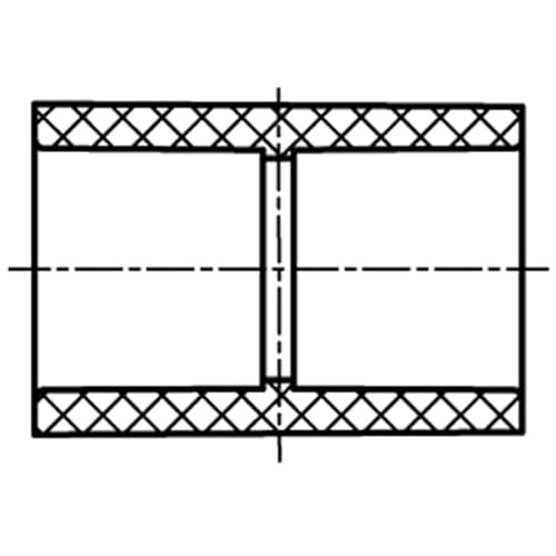 Lesso America Encaixe de tubulação de PVC série 829, acoplamento, cronograma 80, preto, 5 cm (SOC×SO
