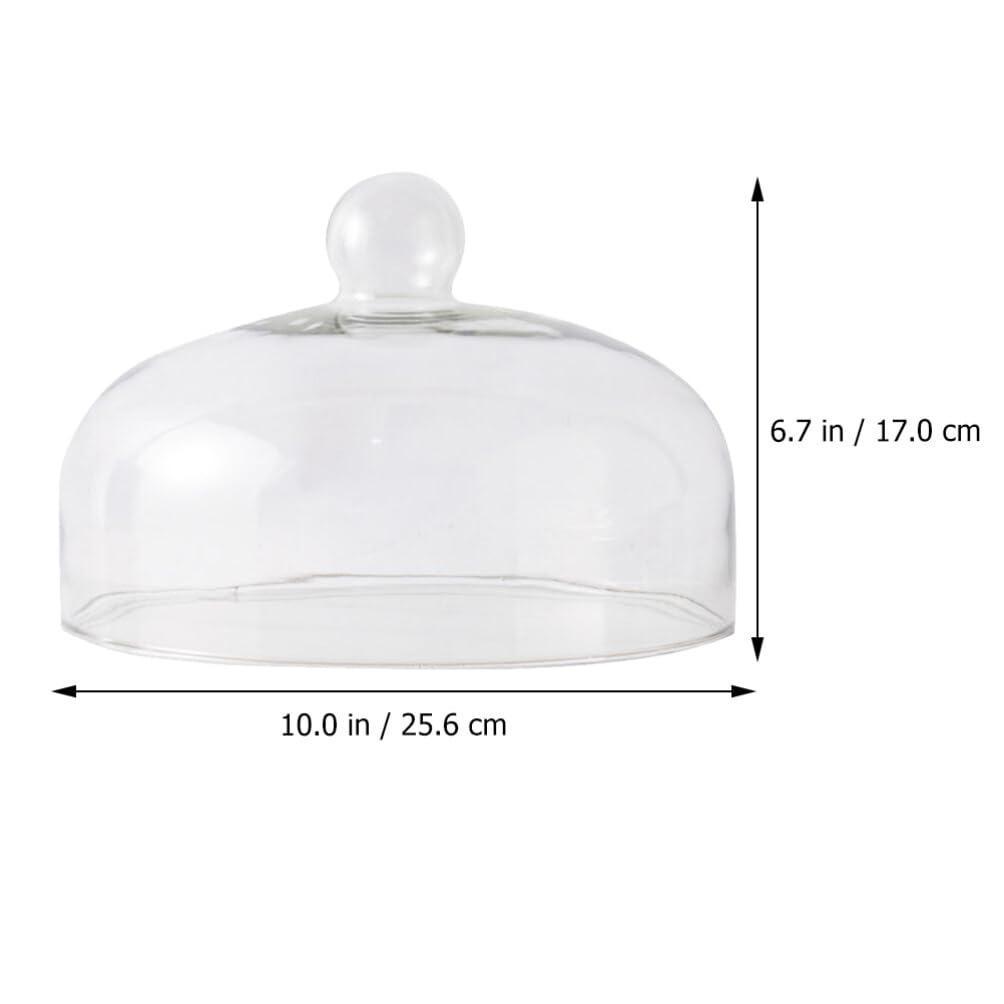Alipis Cúpula De Cristal para Pastel De 10 0 Pulgadas Cubierta Transparente para Soporte De Pastel Cúpula Redonda para Queso con Mango para Plato De Pastel Plato para Servir Postre