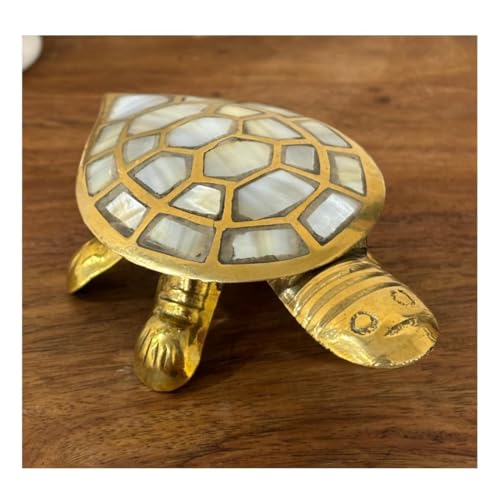 Image of Essential Feng Shui Tortoise Wish Fulfilling Brass Tortoise with Secret Wish Compartment for Good Luck for Home, Wealth and Prosperity (Pack of 2)