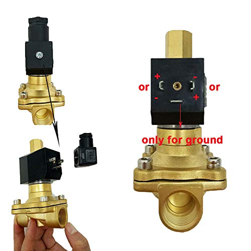 1/2" Brass Electric Solenoid Valve 110V Ac Nbr Seal N.o. (Air, Gas,Fuel.) #TOP5