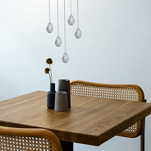 Yardwe 10 Pcs Clear Glass Crystal Ball Prism Pingente Suncatcher Decorativo Lâmpada Lâmpada Iluminaç