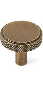 SNBTLA Solid-Brass Drawer Cabinet Knobs - 5 Pack Brushed Gold Handles Hardware For Dresser Kitchen Bedroom Bathroom - View #13
