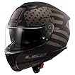 LS2 Helmets Stream II Full Face Motorcycle Helmet W/ SunShield (Matte America Gray/Black - Large)