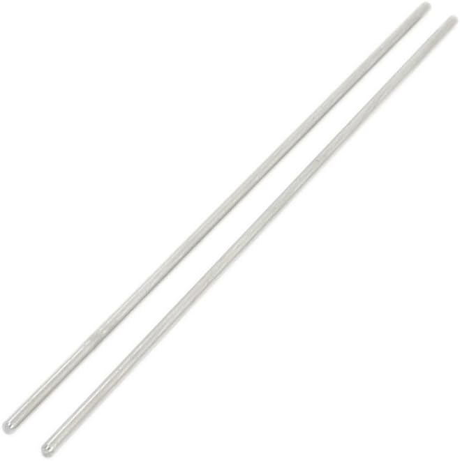 uxcell 2Pcs Stainless Steel 100mm x 3mm Round Rod Stock for RC Airplane Model