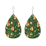 Zorro De Dibujos Animados Pájaro Y Flores Pendientes Colgantes Moda Pendientes En Forma De Lágrima Elegancia Aretes Para Vacaciones Bodas Vida Cotidiana