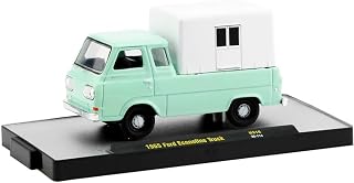 1965 Econoline Pickup Truck with Camper Shell Mint Green and White Limited Edition to 4400 Pieces Worldwide 1/64 Diecast Model Car by M2 31500-HS16