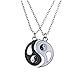 Yin Yang Halskette Paare Anhänger Kette Personalisierte Matching Puzzle-diagramme Best Friend Halsketten-Geschenke 2 Stück