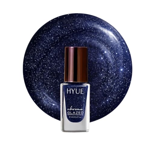 Image of HYUE Chrome Glazed Nail Paint - 9 shades | Midnight Mirage | 8 ml | Dual-toned | Long-lasting Shine | Color-Shifting Pigments | One Stroke Coverage | Gel Finish | Salon-like Nails | No UV Damage