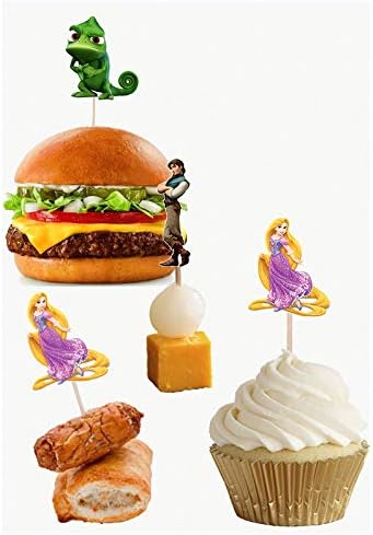 Tangled Rapunzel Birthday Party Food Cupcakes Picks Decorations Toppers (Pack of 14)
