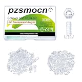 50 pièces M5 * 12 mm Vis en plastique PC acrylique transparent phillips Serrer à la main les vis rondes;