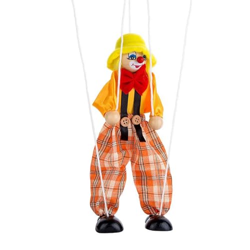 Marionnettes Amusantes et colorées, marionnette à Cordes en Bois de 24 cm avec Membres Mobiles pour Un Jeu imaginatif et Une fête de marionnettes en Famille...