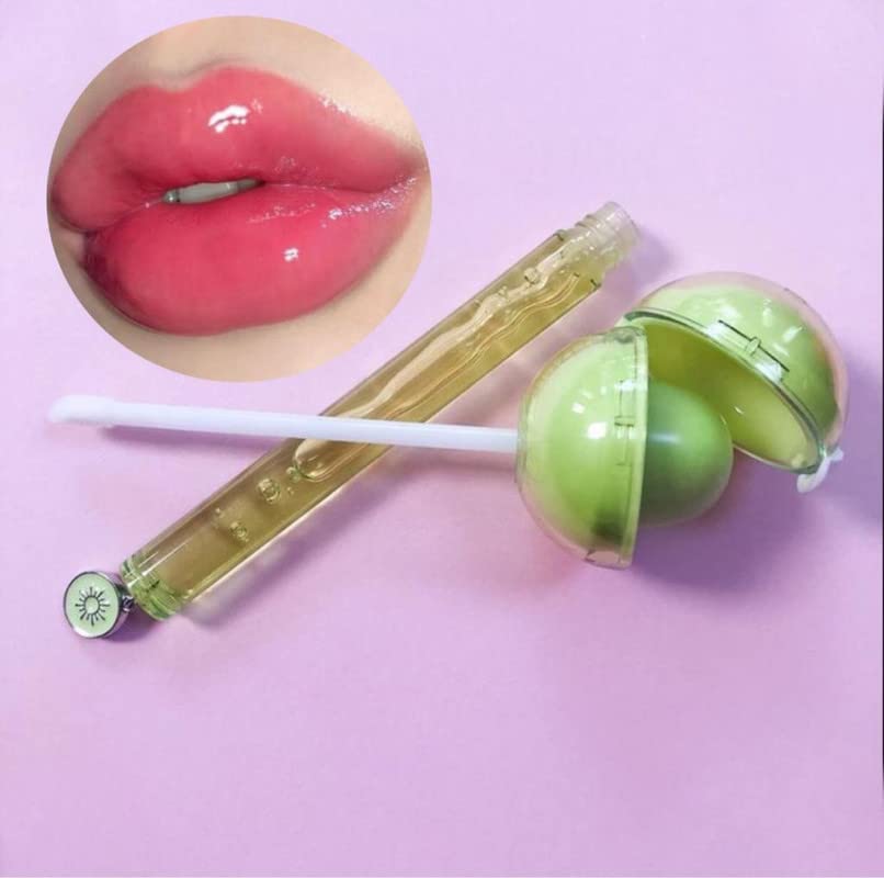 Glossy Pops Shimmer Lip Balm & Shimmer Lip Gloss 2 in 1 Lip loss (Pink Tone) - Green