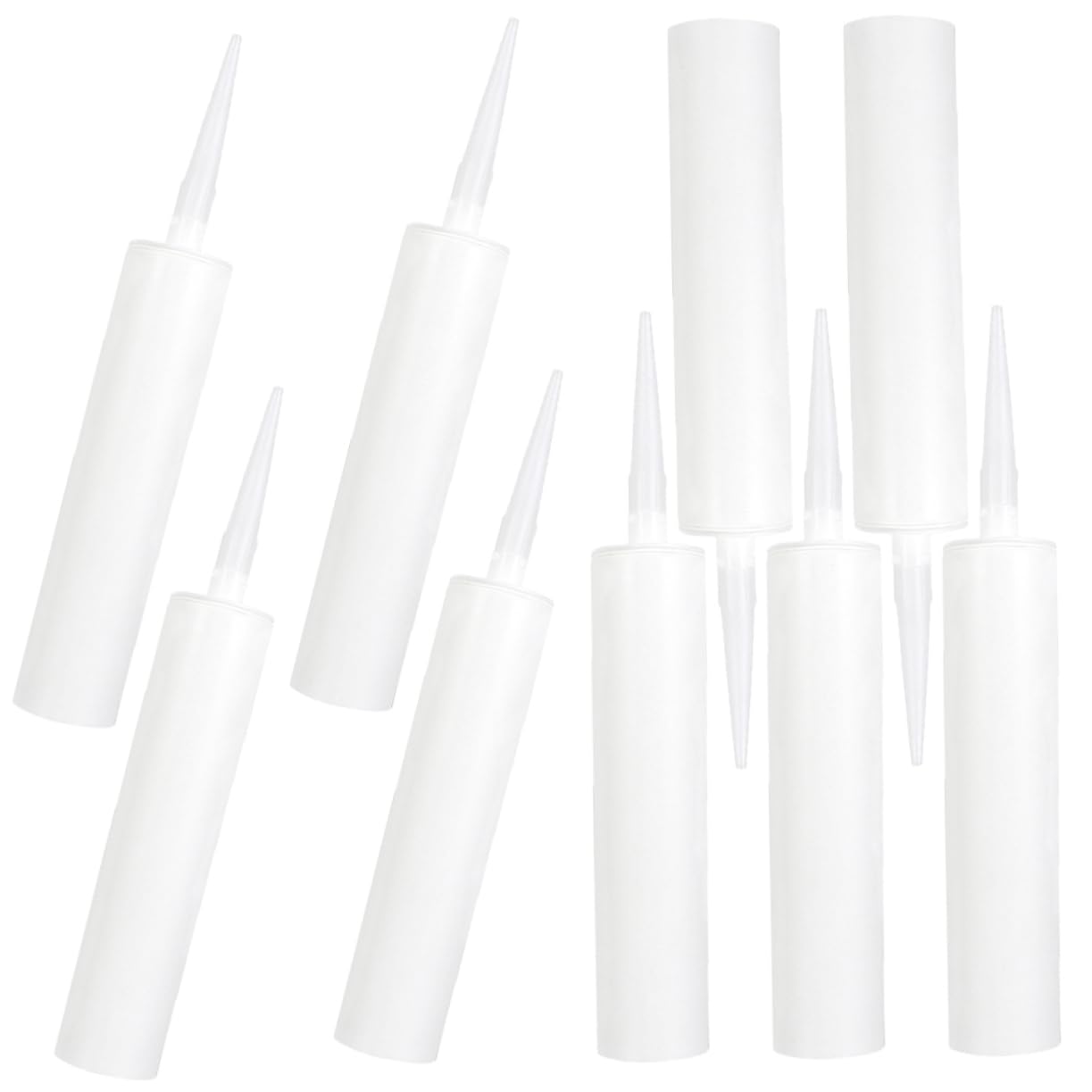 Angoily 9 pièces Tubes d'étanchéité d'étanchéité en plastique vide Tubes d'étanchéité 300Ml Remplissage Tuyaux d'étanchéité Tubes Silicone Scellage Cartouche Outils pour