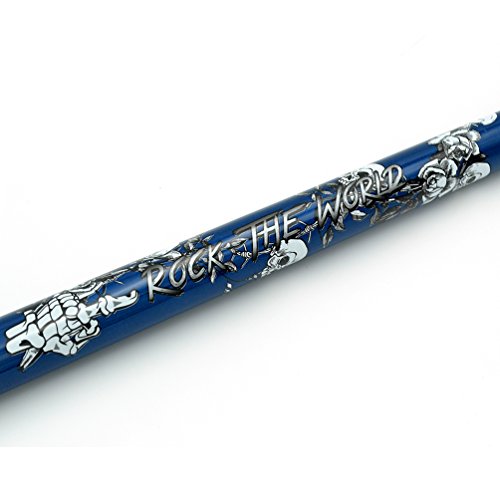 Cuesoul 57 Inch 19Oz 1/2 Maple Pool Cue Stick Kit- Rock The World Stylish Pattern Cue Design In Blue Paint #TOP7