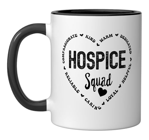 HOSPICE Squad Nurse week Palliative Care Hospice Aide Ceramic Mug, Black/White