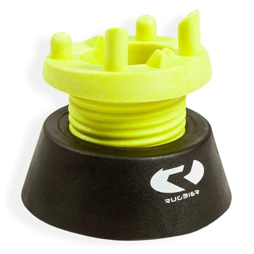 RUGBIER – tee de Rugby Ajustable – Soporte para balón de Rugby - Kicking tee Entrenamiento y Competición – Color Amarillo/Negro