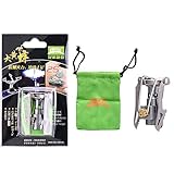 MiOYOOW Estufa de camping, mini de titanio plegable para exteriores, quemador de gas con bolsa de transporte ultraligero para camping y senderismo